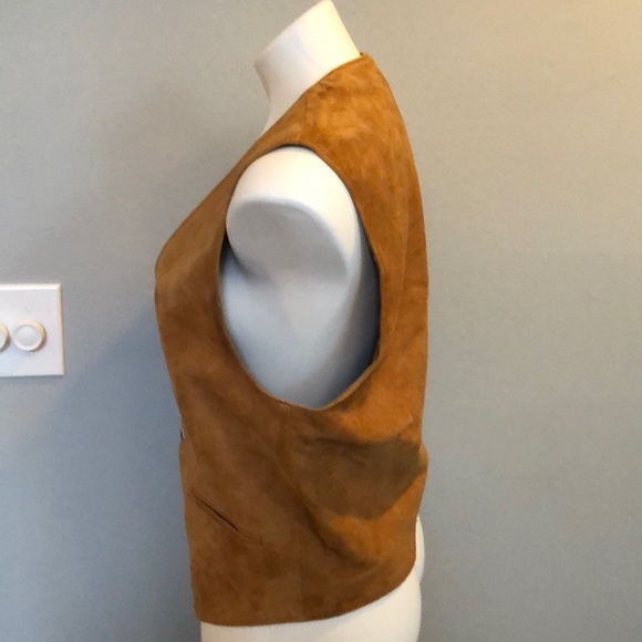 Rome suede leather vest made in Peobody Mass. - Picture 2 of 8